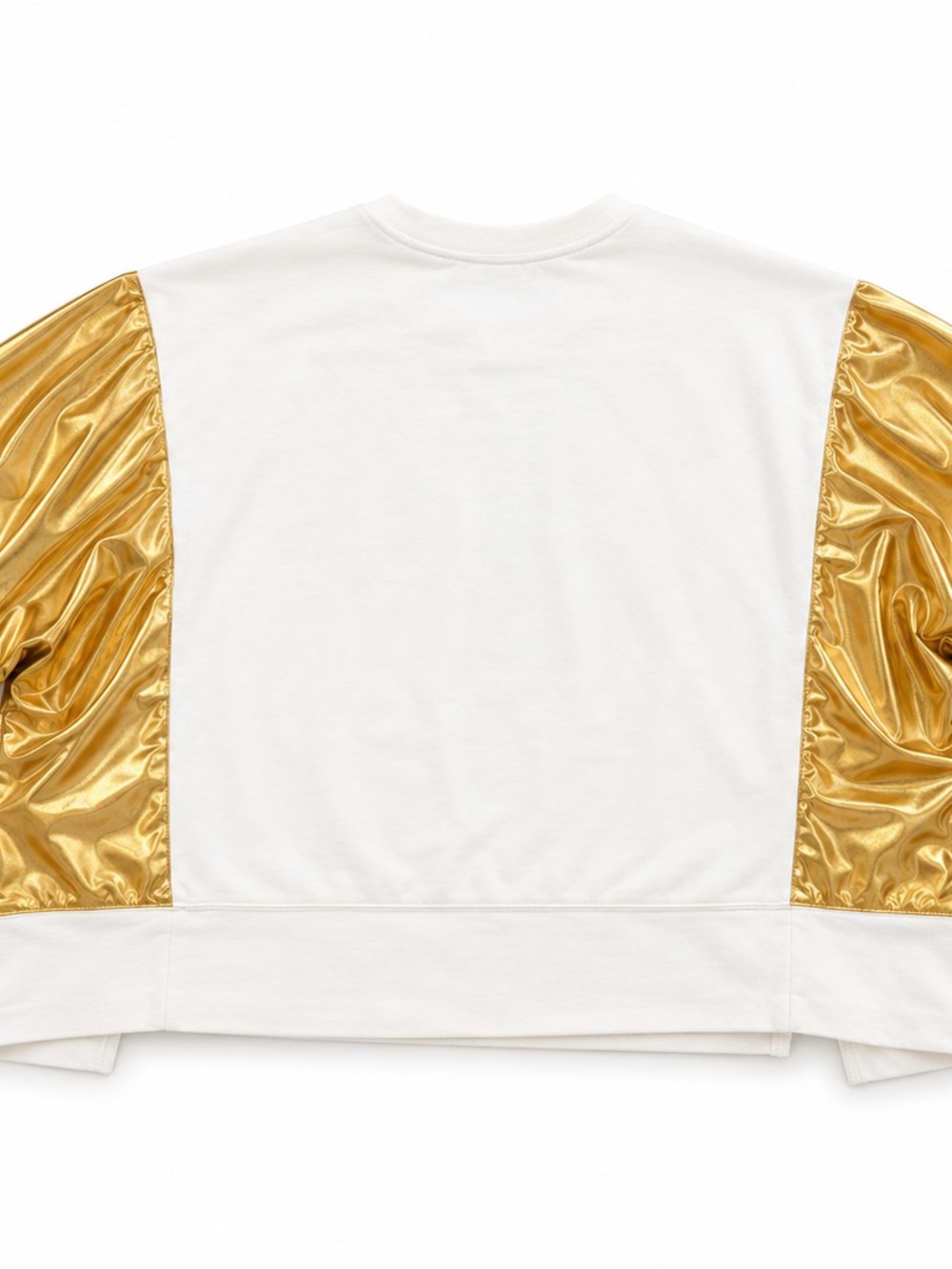 Fantastic Fawn White Sweatshirt with Gold Sleeves and Festive Sequin Boot - Picture 5 of 6